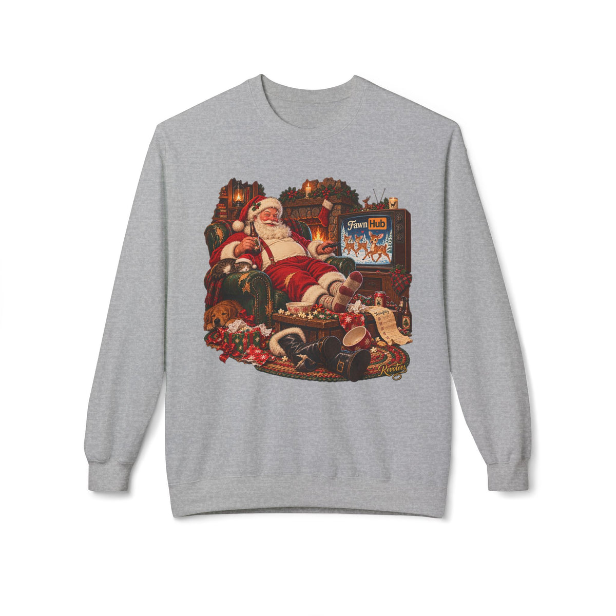 REVOTEES Santa's lil' secret - Vintage Christmas Crewneck Sweatshirt