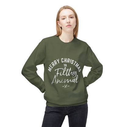 Merry Christmas Ya Filthy Animal Crewneck Sweatshirt