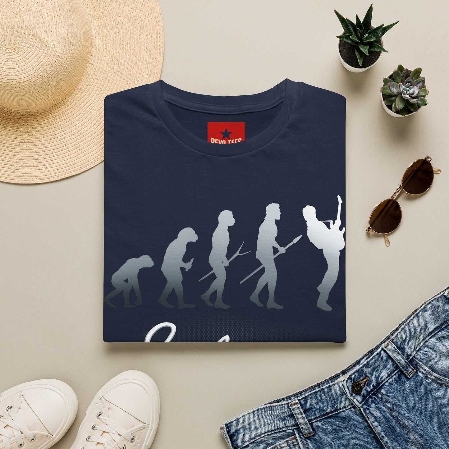 Evolution of Guitarists - Unisex Softstyle T-Shirt