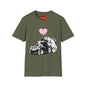 Banksy T-Shirt — Pink Drip Heart with Tank Graffiti Tee