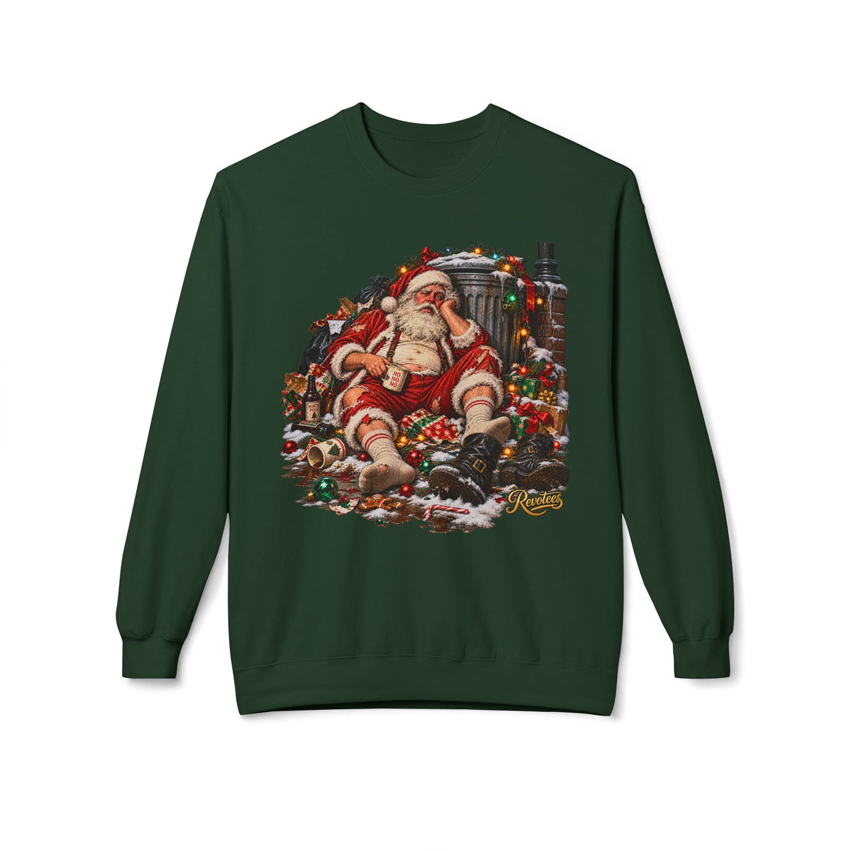 REVOTEES When AI ruins Christmas - Vintage Santa Crewneck Sweatshirt