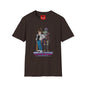 Retro Space Duo T‑Shirt — Cartoon Bounty Hunter & Kid Graphic Tee