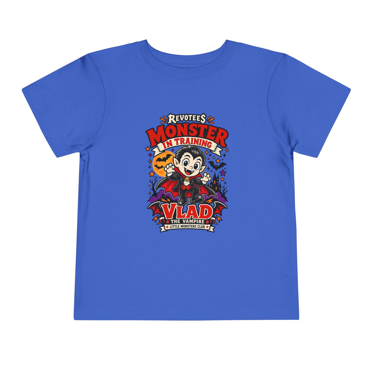 REVOTEES Toddler Monster In Training Tee — 'Vlad the Vampire' Halloween Kids Shirt