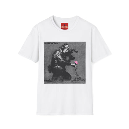 Banksy Flower Thrower T-Shirt — Urban Street Art Graphic Tee