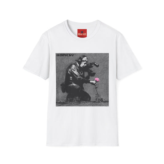 Banksy Flower Thrower T-Shirt — Urban Street Art Graphic Tee