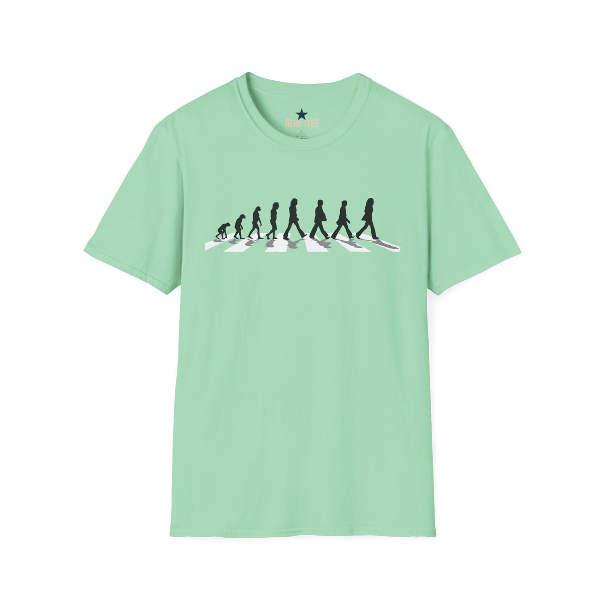 Revotees Evolution of Abby Road the Beatles Unisex Softstyle T-Shirt - alternate view 10