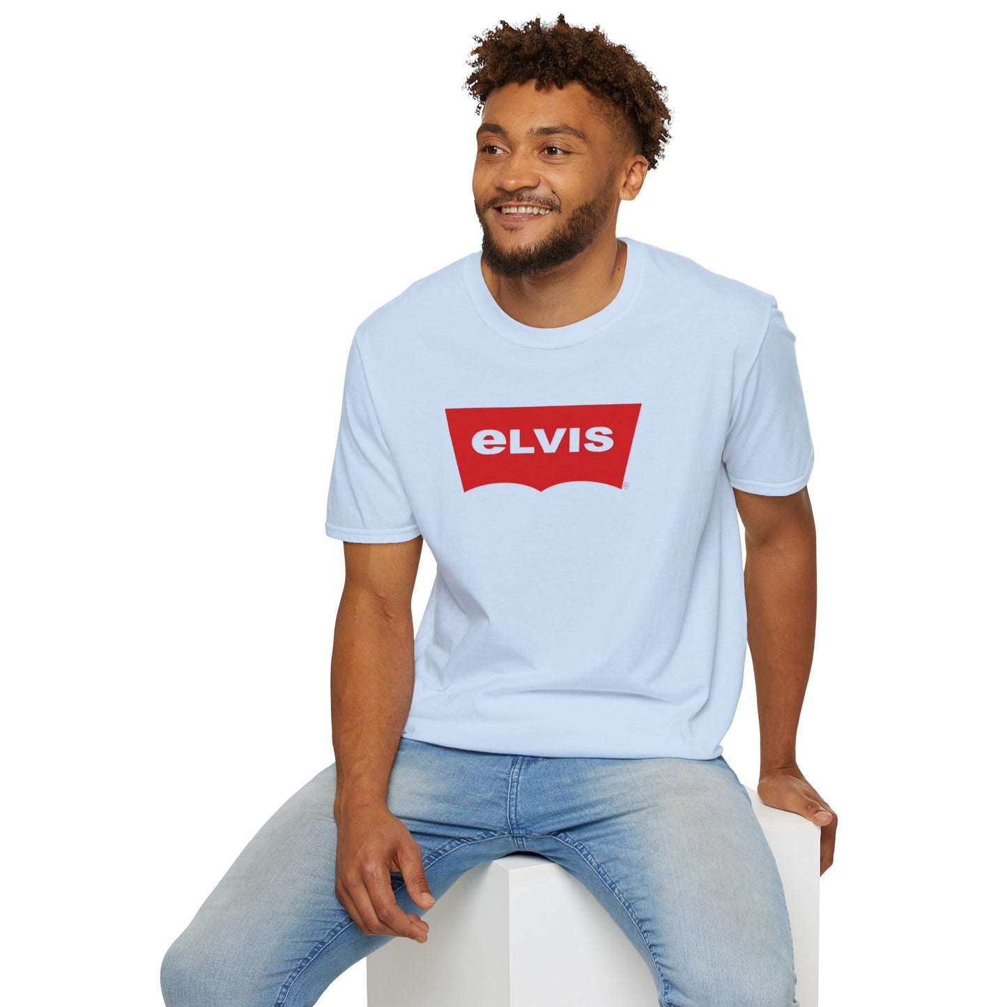 Elvis Logo T-Shirt — Retro Red Graphic Tee for Music Fans
