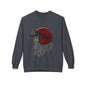 Santa the Bearded Rider  – Red Helmet Moto Crewneck Sweatshirt