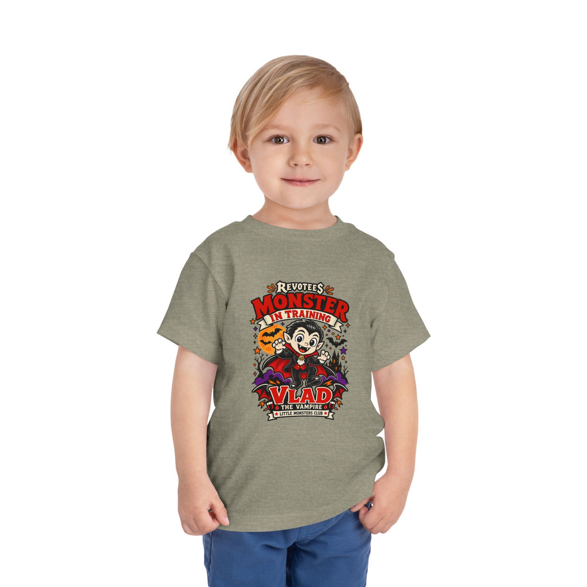 REVOTEES Toddler Monster In Training Tee — 'Vlad the Vampire' Halloween Kids Shirt