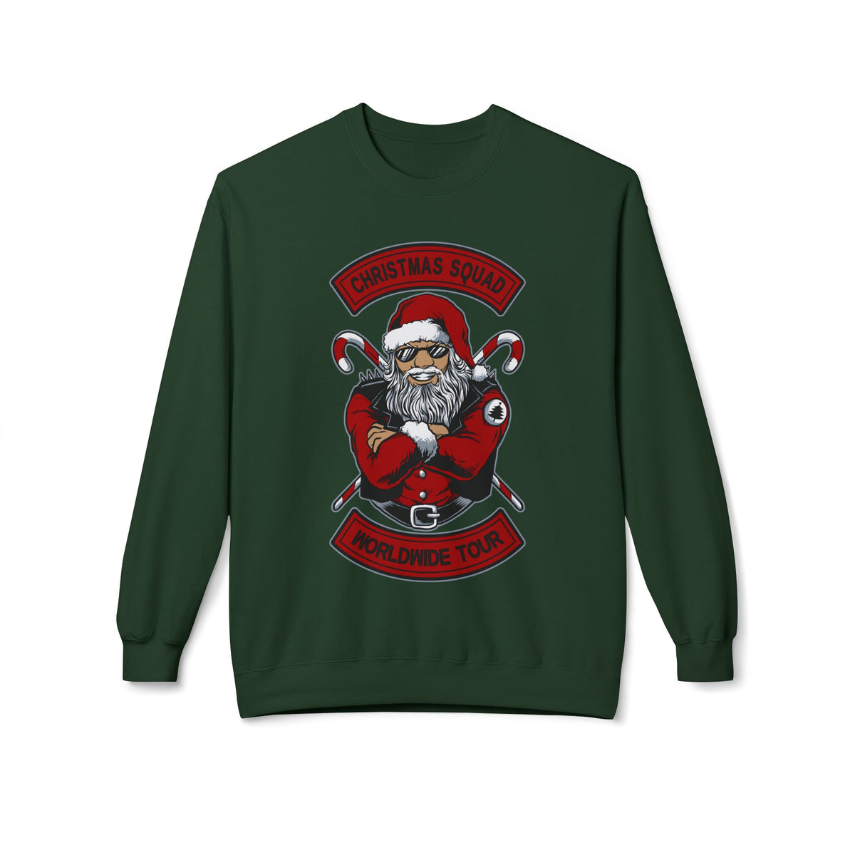 Santa Skull — Christmas Skull Rock-N-Roll Tour Crewneck Sweatshirt