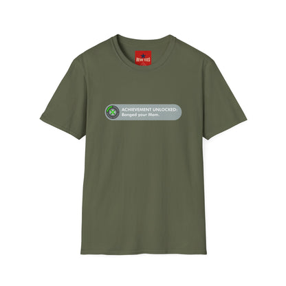 T-Shirt — "Achievement Unlocked: Banged Your Mom" Gamer Humor Tee