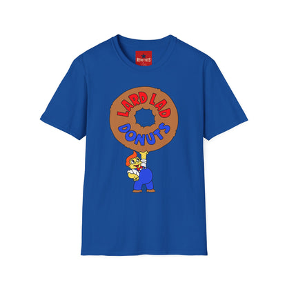 Donut Vintage Logo T‑Shirt — "Lard Lad Donuts" Cartoon Tee