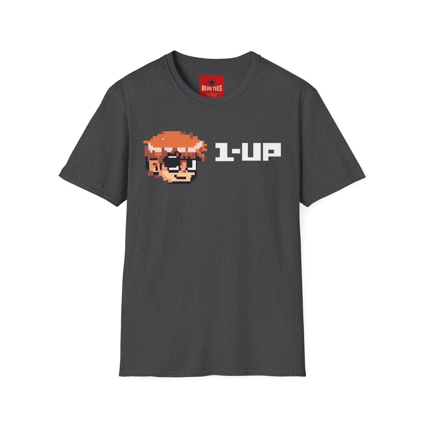 Retro Pixel Gamer T-Shirt — "1-UP" Video Game Tee