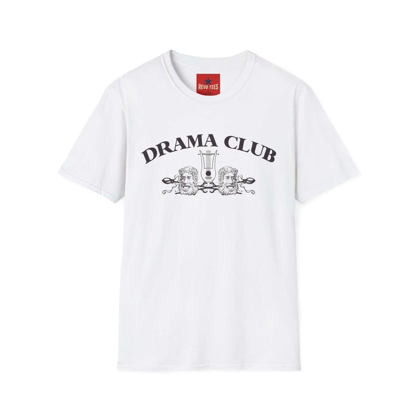 Drama Club T-Shirt — Vintage Theatrical Masks & Lyre Tee