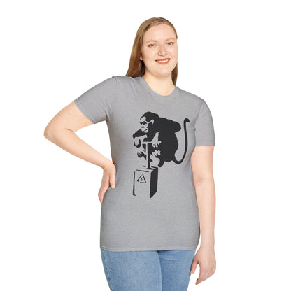 Banksy-Style Monkey On Bomb T-Shirt — Street Art Graphic Tee