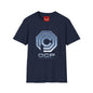 OCP Logo T‑Shirt — Retro Distressed Cyberpunk Company Tee