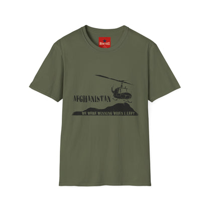 Afghanistan Helicopter T-Shirt — Veteran / Deployment Tribute Tee