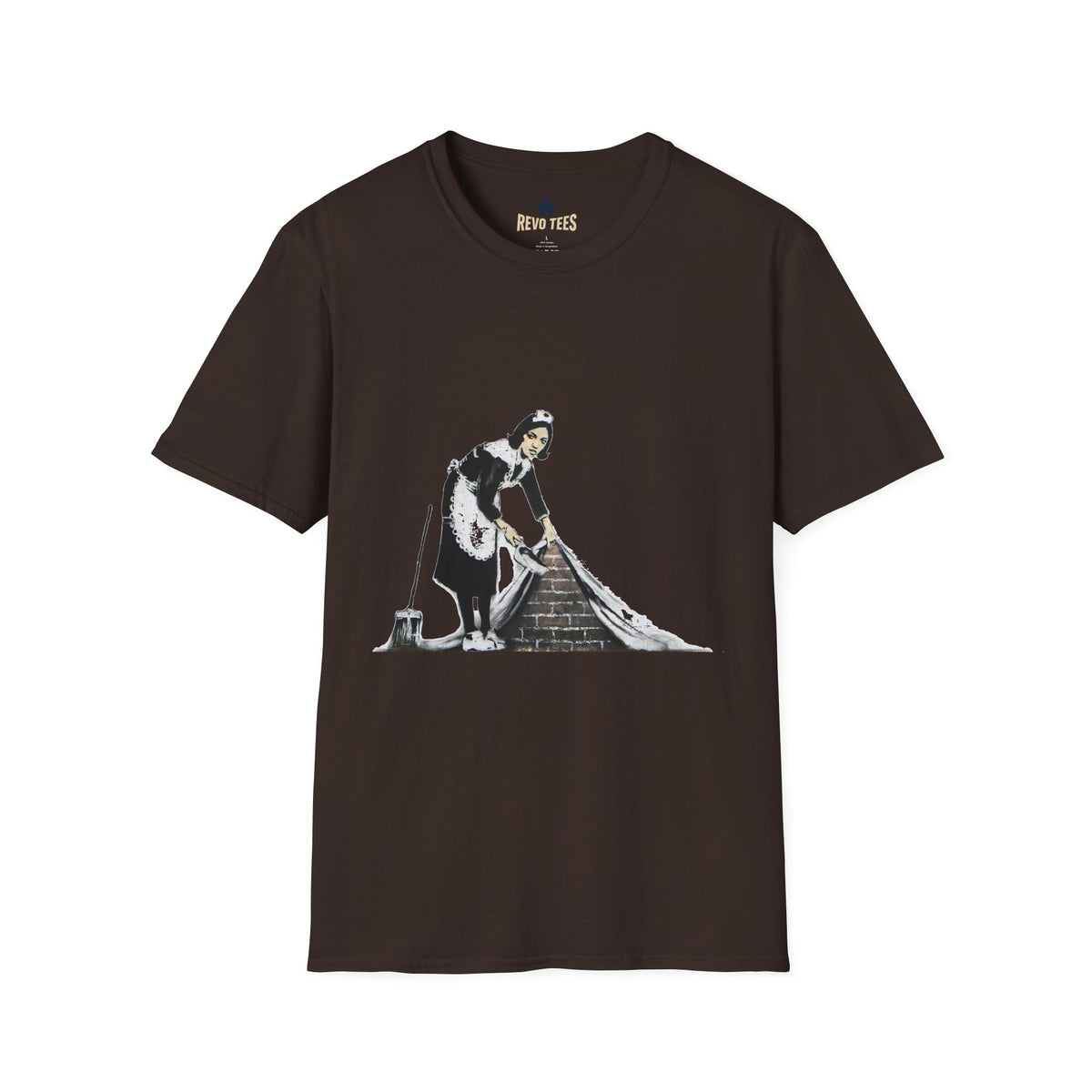Revotees Banksys Maid Street Art Banksy Inspired Housecleaning Graphic T-Shirt - alternate view 6