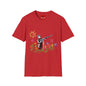 T-Shirt — Banksy Style Soldier with Childlike Doodle Flowers