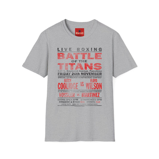 Battle of the Titans Boxing T‑Shirt — Vintage Fight Poster Tee