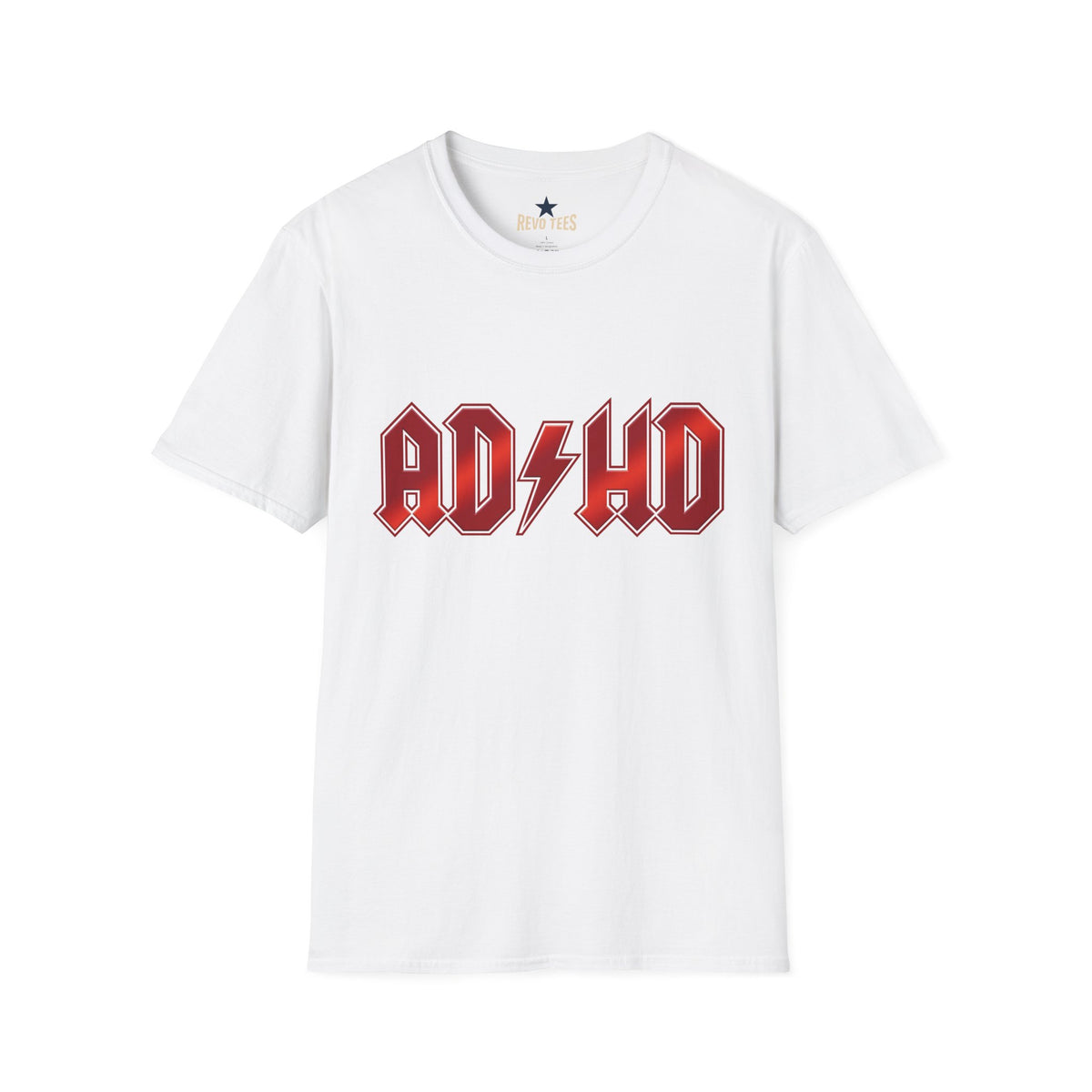 Revotees Adhd Funny Unisex Softstyle T-Shirt - alternate view 2
