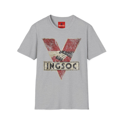 Dystopian 'INGSOC' Vintage Graphic T‑Shirt