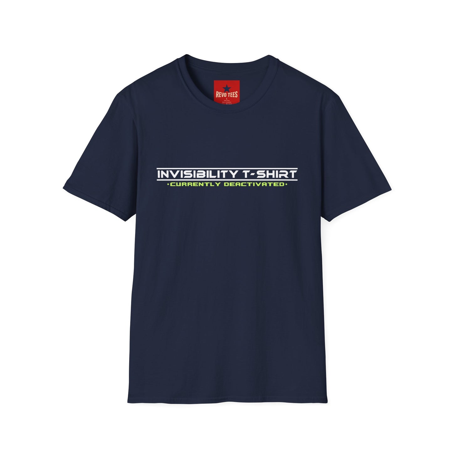Invisibility T‑Shirt — “Currently Deactivated” Graphic Tee