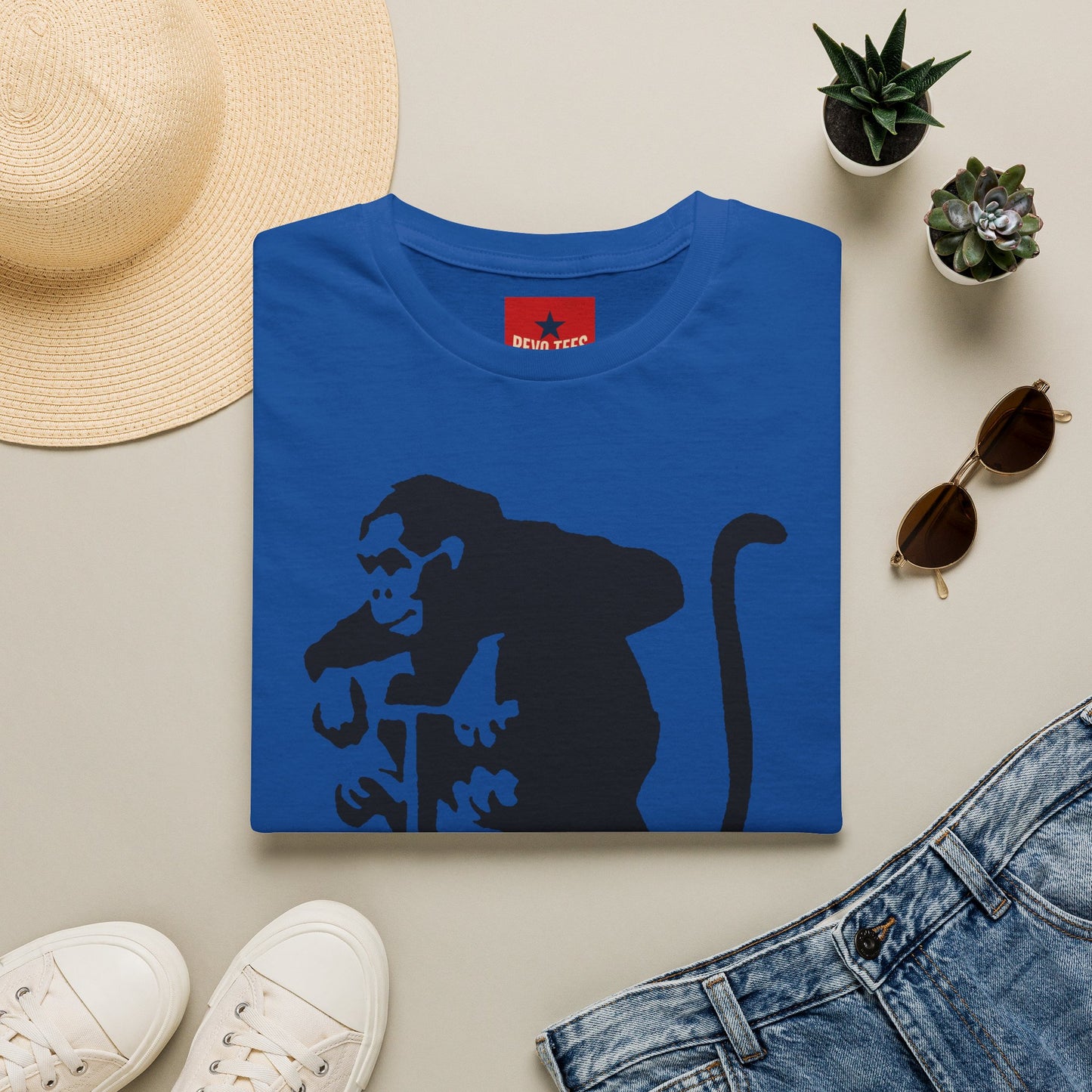 Banksy-Style Monkey On Bomb T-Shirt — Street Art Graphic Tee