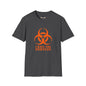 Revotees Graphic Orange Biohazard Icon with I Have the Sniffles T-Shirt