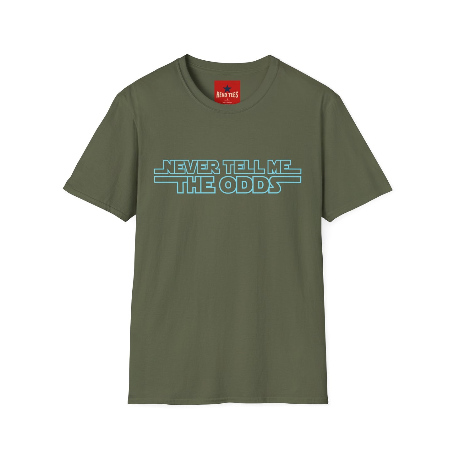 Never Tell Me the Odds T-Shirt — Retro Sci‑Fi Quote Tee