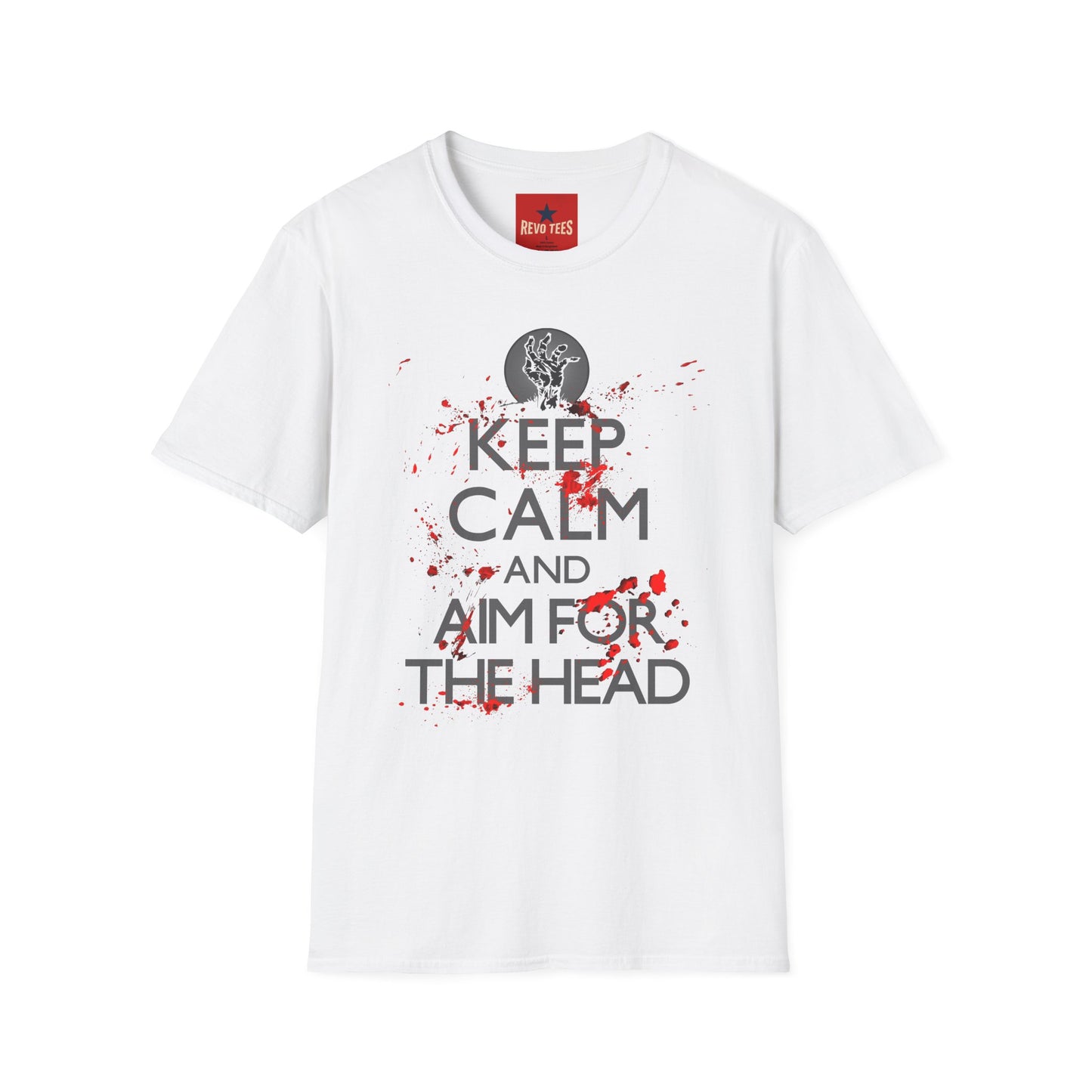T-Shirt — “Keep Calm and Aim for the Head” Horror Zombie Graphic Tee