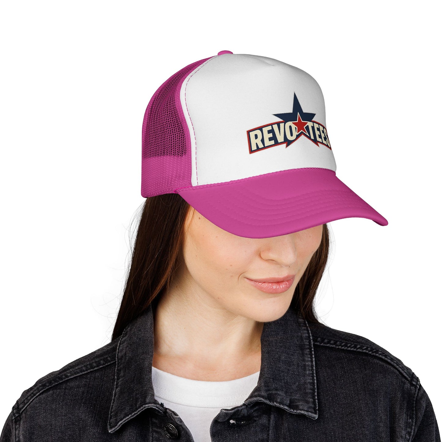 Revotees Star Logo Trucker Cap - Vintage Patriotic Mesh Hat
