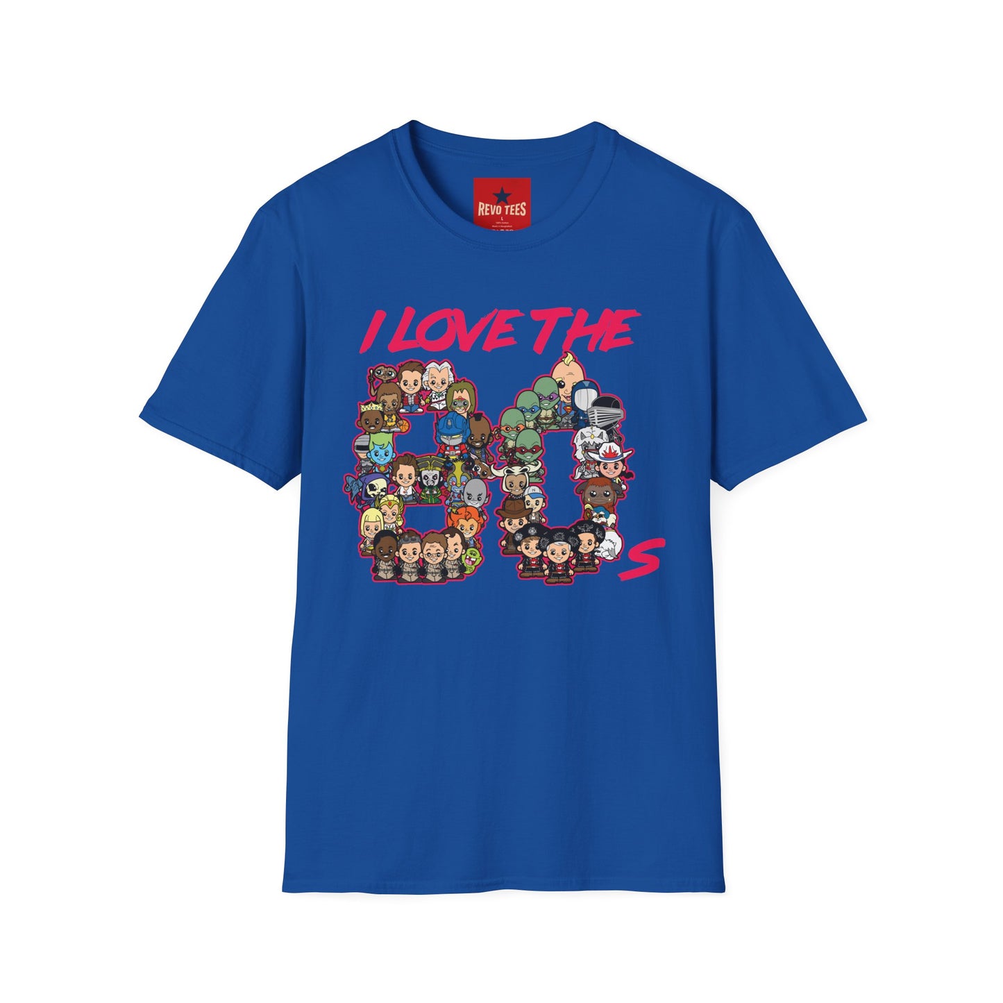 T-Shirt — "I Love the 80s" Retro Pop Culture Character Tee
