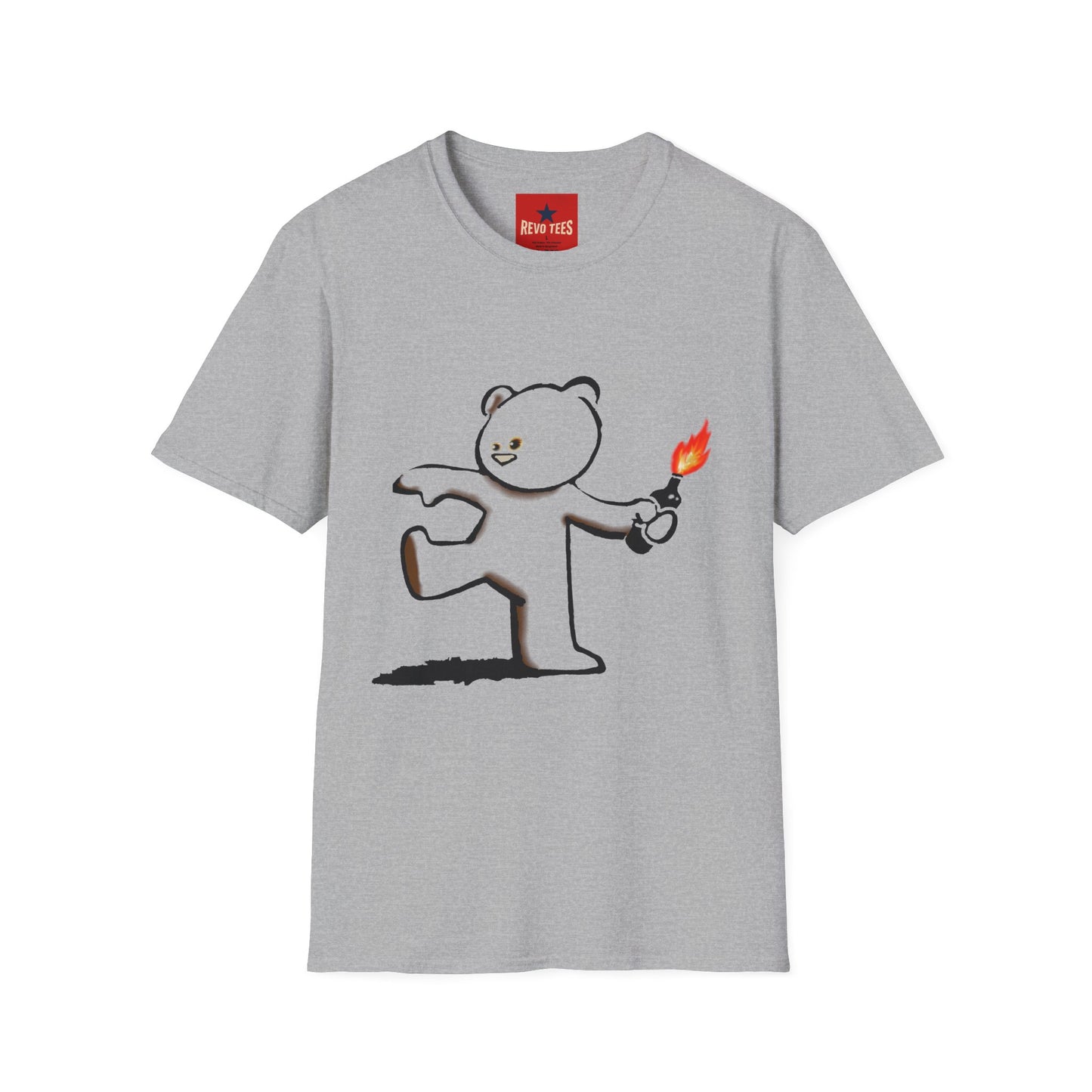 Banksy Teddy Graphic T-Shirt — Cute Mischief Cartoon Tee