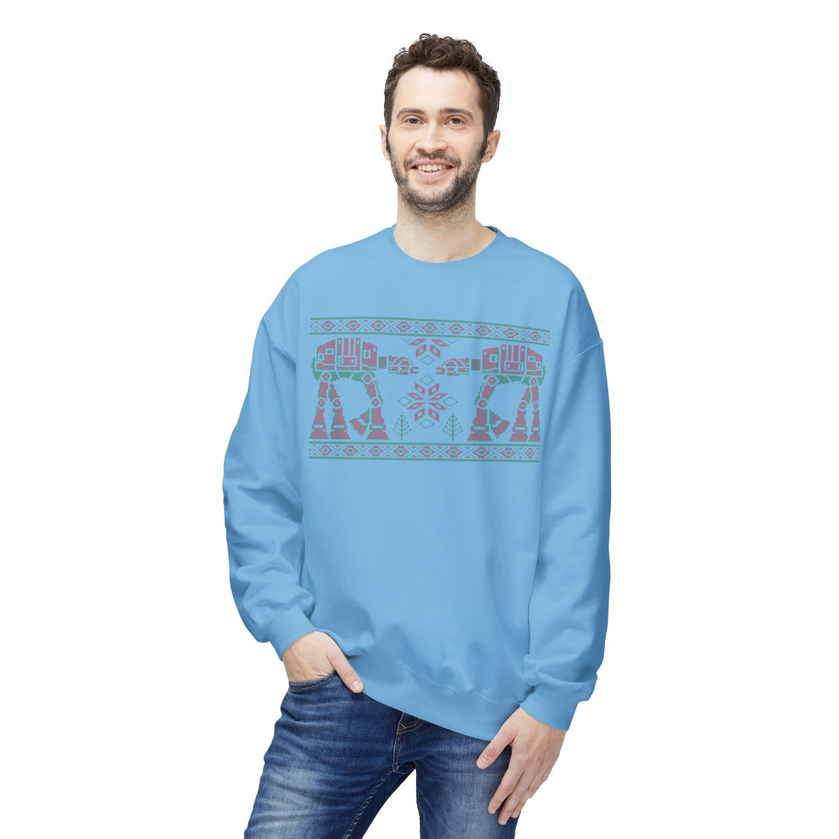 Star Wars AT-AT Holiday Sweater Crewneck Sweatshirt