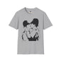 Revotees Banksy Kissing Soldiers Graphic Vintage Stencil Couple Print T-Shirt - alternate view 2