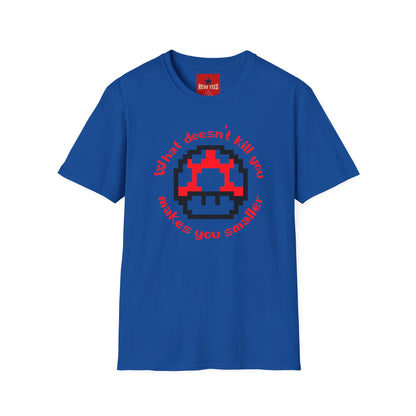 Retro Pixel Mushroom T-Shirt — "What doesn’t kill you makes you smaller"