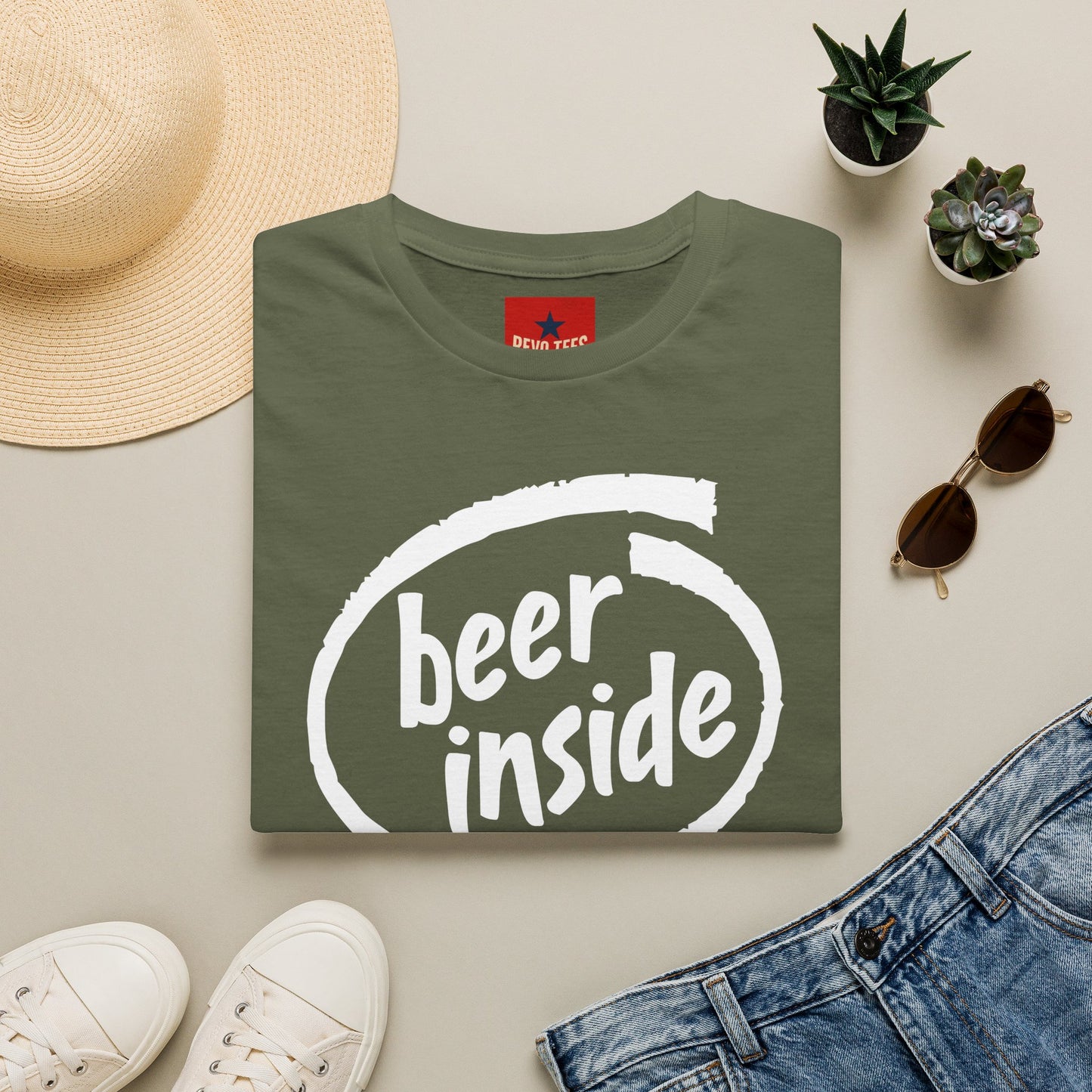 Beer Inside T-Shirt — Funny Craft Beer Logo Tee for Beer Lovers