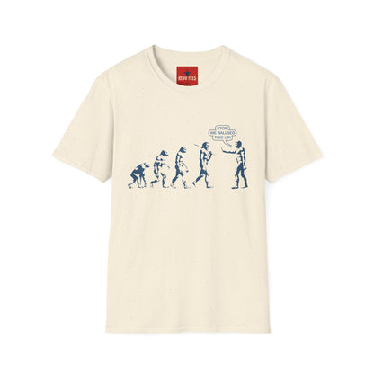 Evolution T-Shirt — Funny ‘Stop! We Ballsed This Up’ Evolution Graphic Tee