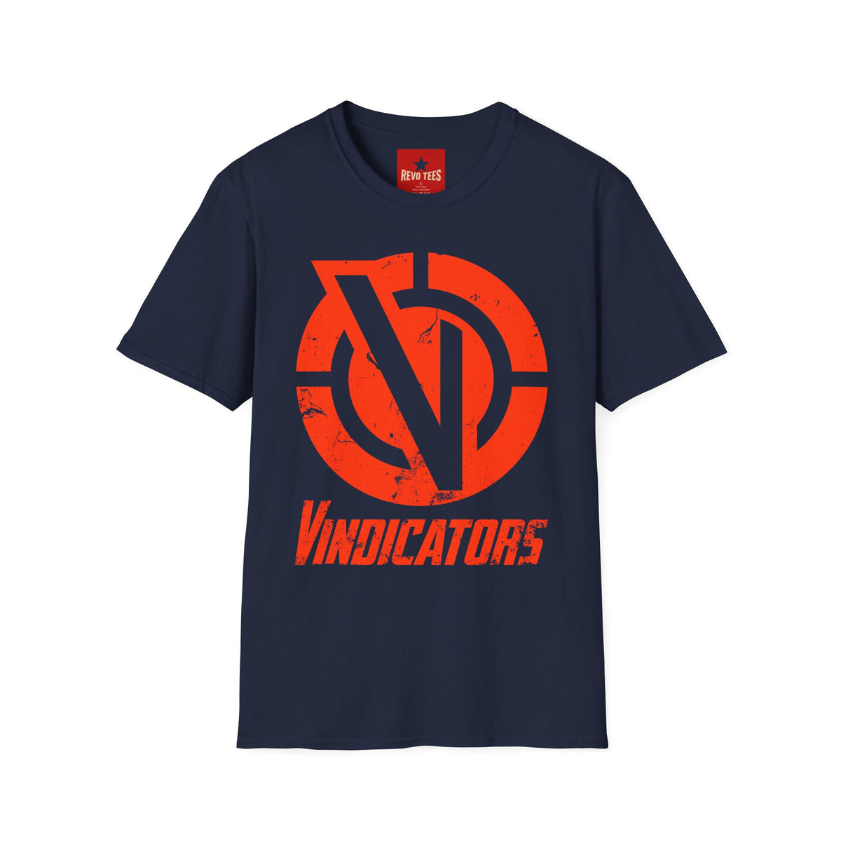 Revotees Vindicators Logo Distressed Retro Graphic T-Shirt - alternate view 10