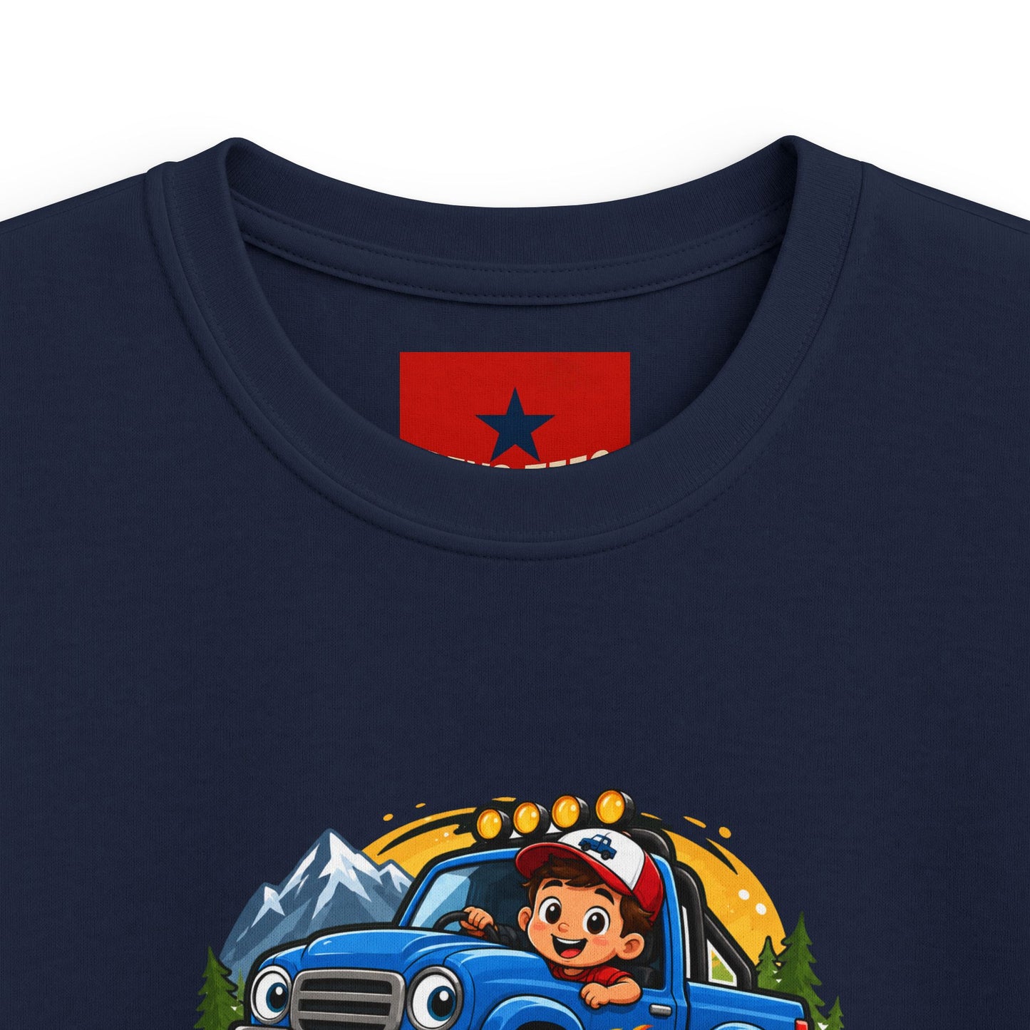 Kids Tee — "Lil' Trucker" Monster Truck Kids T-Shirt | Cute Off-Road Cartoon Top