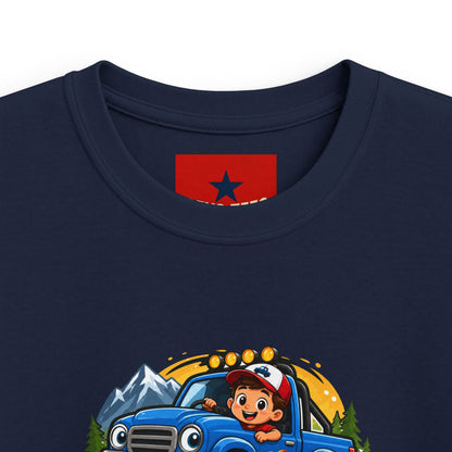 Kids Tee — "Lil' Trucker" Monster Truck Kids T-Shirt | Cute Off-Road Cartoon Top