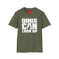 Revotees Dogs Can Look Up Funny Dog Lover T-Shirt - alternate view 4