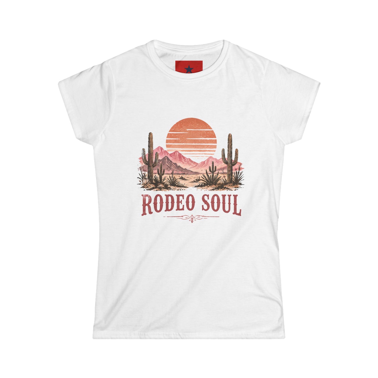 Rodeo Soul Women's Tee — Western Desert Sunset Graphic Shirt