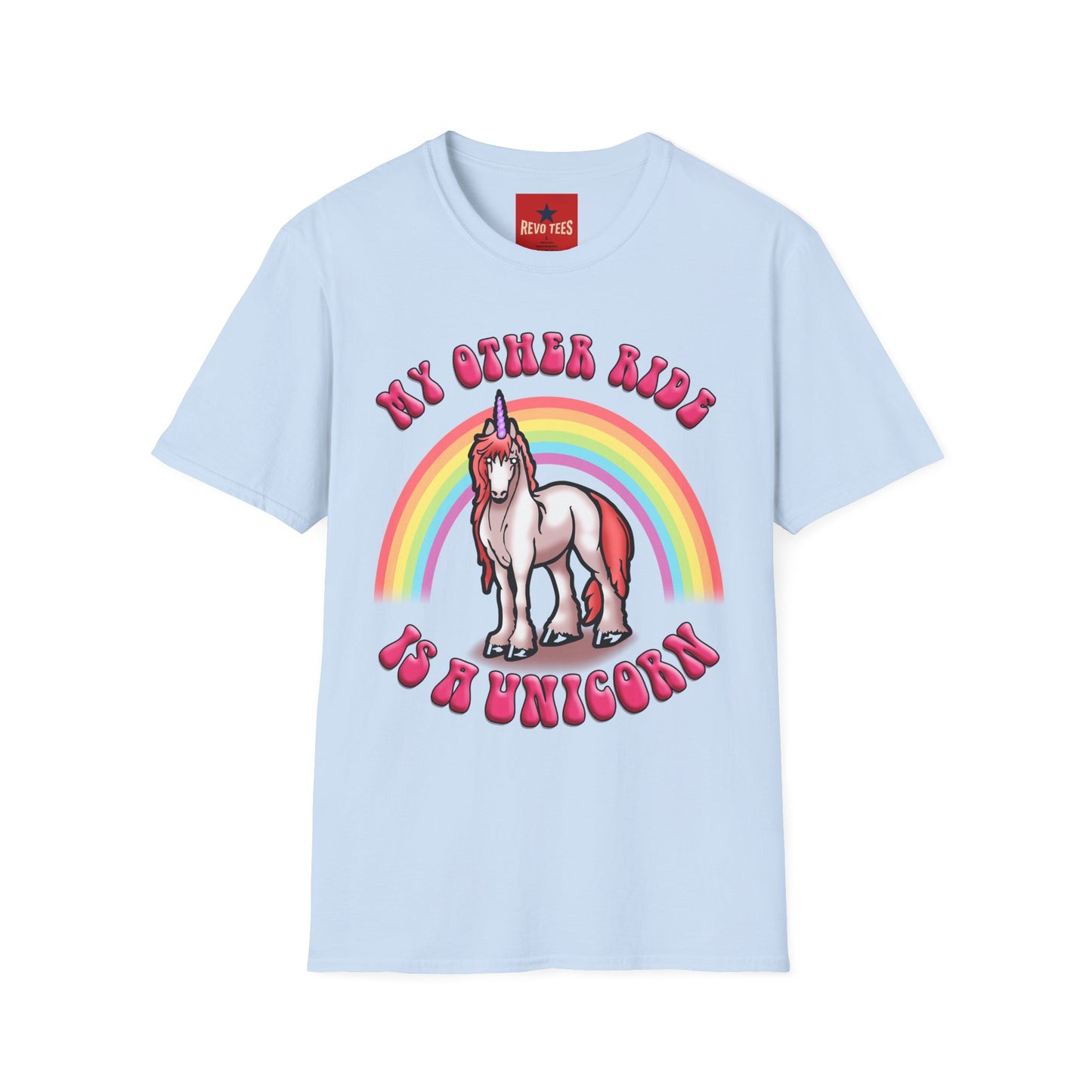 Unicorn Rainbow T‑Shirt — “My Other Ride Is A Unicorn” Retro Graphic Tee