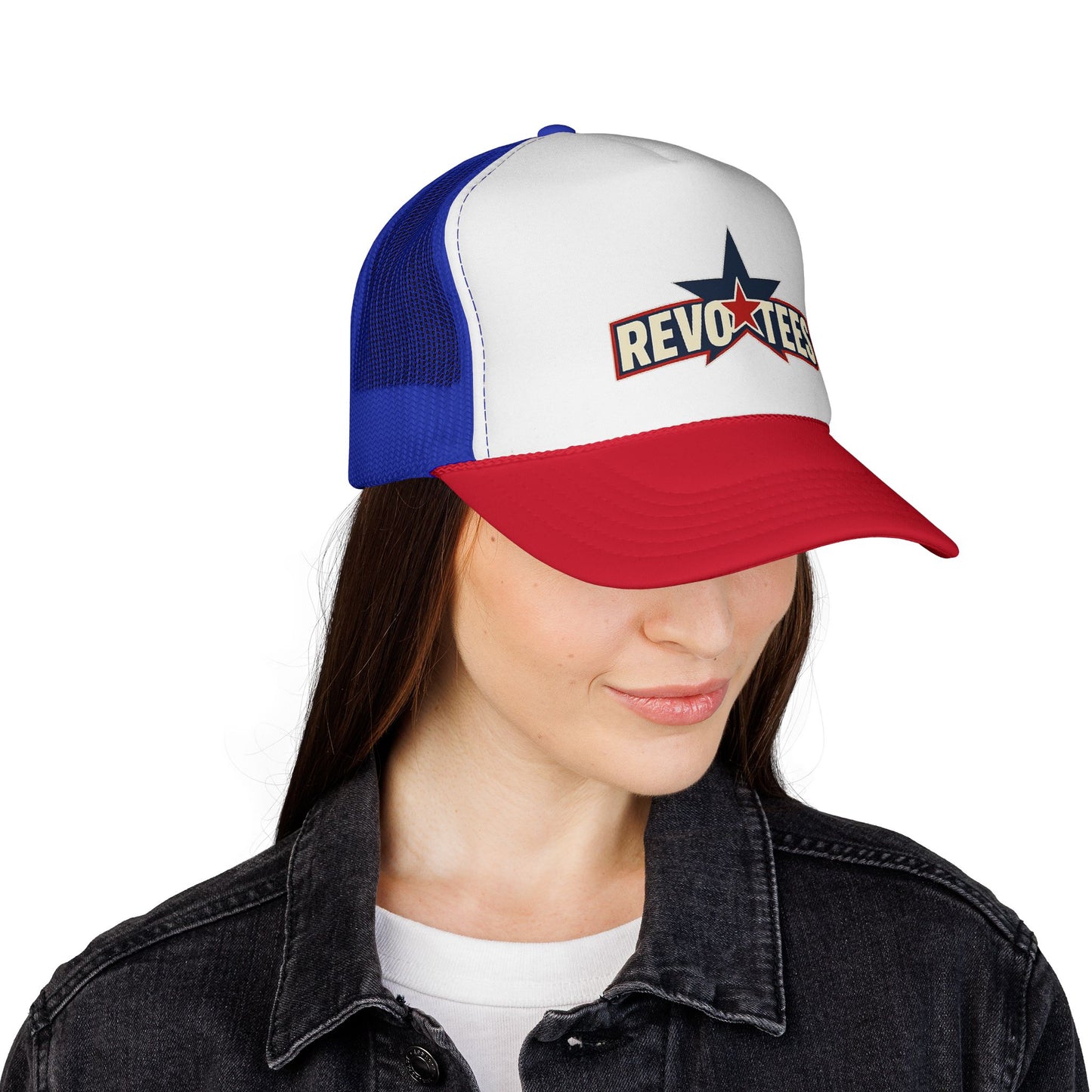 Revotees Star Logo Trucker Cap - Vintage Patriotic Mesh Hat