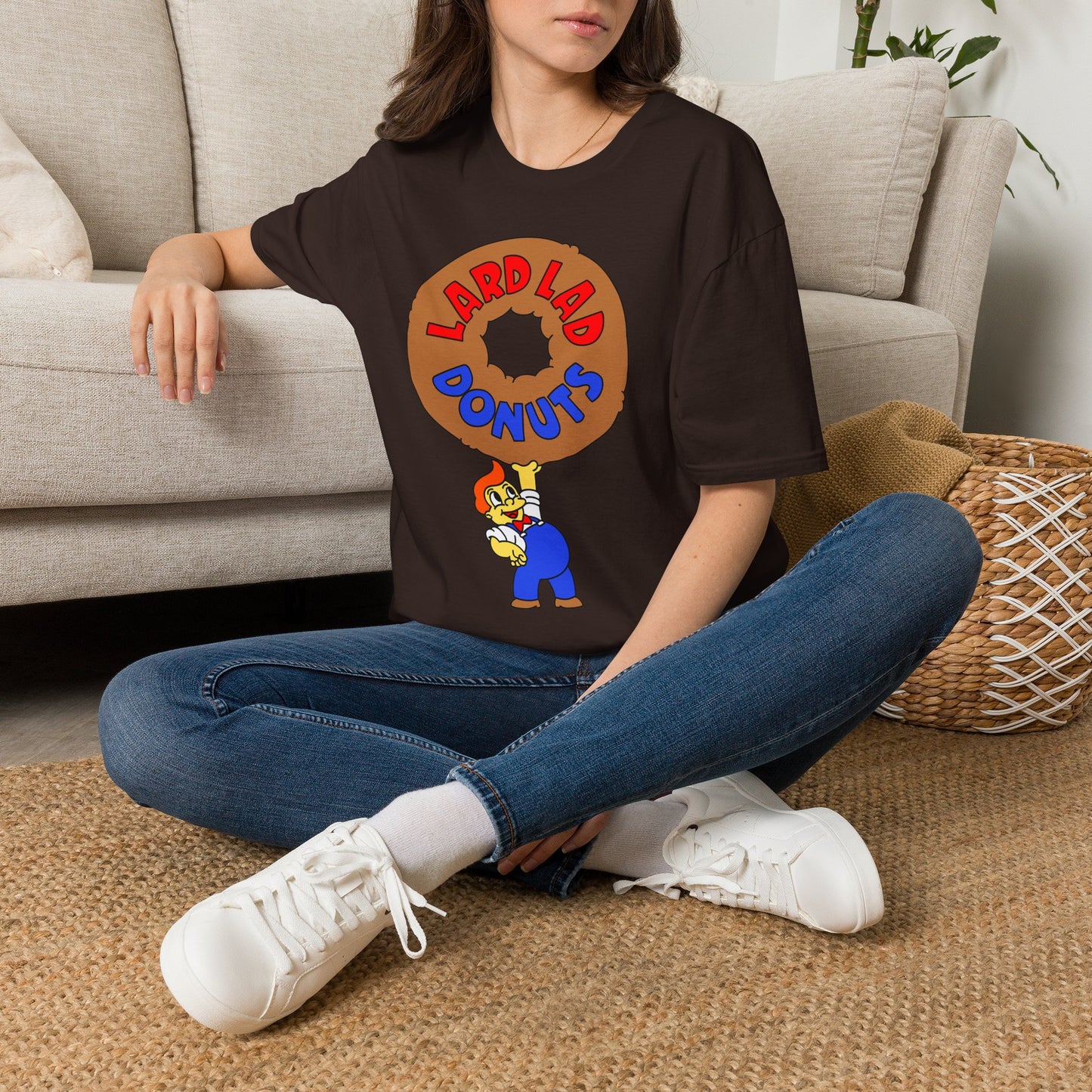 Donut Vintage Logo T‑Shirt — "Lard Lad Donuts" Cartoon Tee
