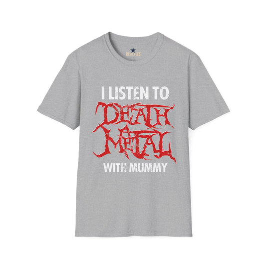 Revotees I Listen to Death Metal Funny Goth Metal Music T-Shirt - alternate view 2