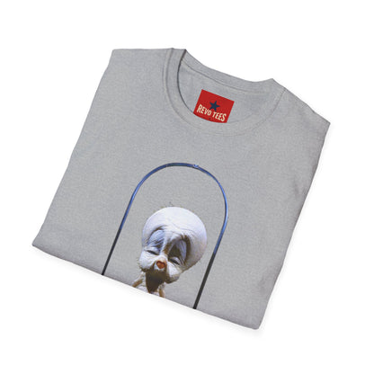 Banky Vintage Bird on Swing T-Shirt — Whimsical Retro Chick Graphic Tee