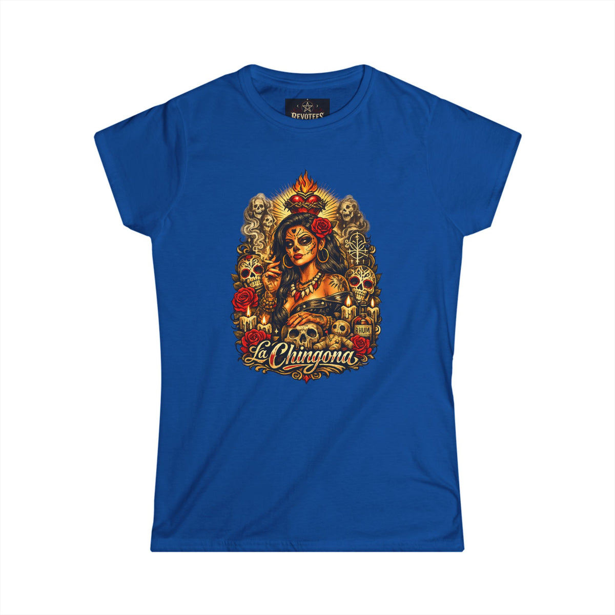 Revotees La Chingona Day of the Dead Sugar Skull T-Shirt - alternate view 11